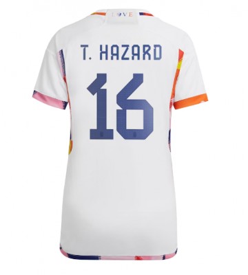 Belgien Thorgan Hazard #16 Bortatröja Kvinnor VM 2022 Kortärmad